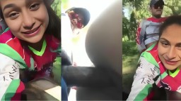 Village Girlfriend Boyfriend Out Door Fucking in a Park